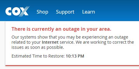 report cox internet outage|cox troubleshooting internet.